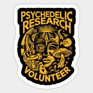 Psychedelic Research Volunteer Trippy Hallucination Art Sticker